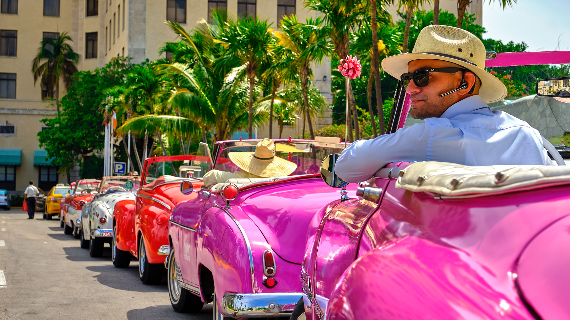 Classic Car Caravan through Havana